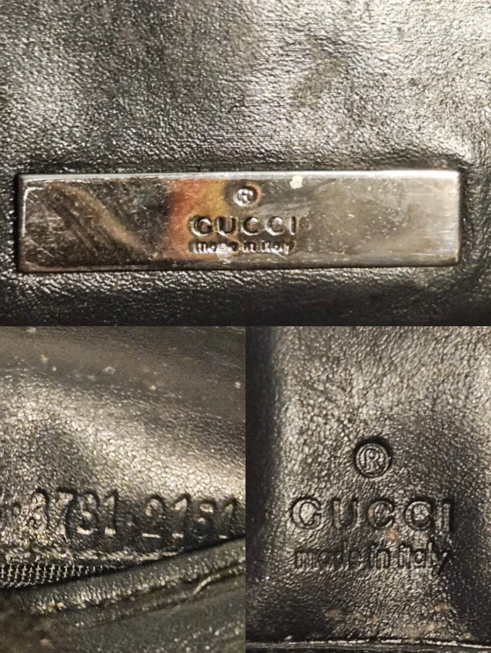 Gucci Black GG Canvas & Leather Compact Wallet Authentic With Coin Pocket